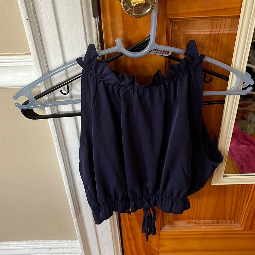 Cute Blue Crop - Never Worn - Size Small